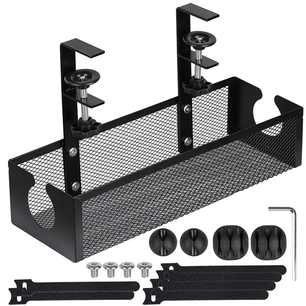 Under-Desk Cable Management Tray, No-Drill Under-Desk Cable Organiser