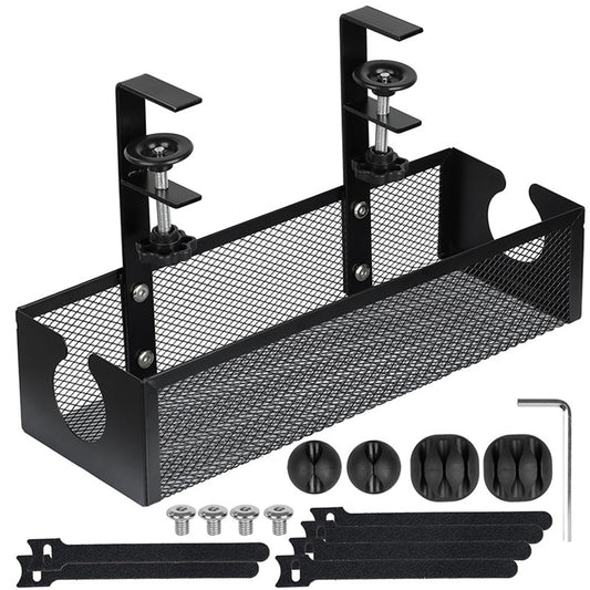 Under-Desk Cable Management Tray, No-Drill Under-Desk Cable Organiser